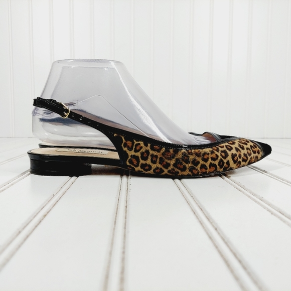 L.K. Bennet Leopard Print Maira Pointed Toe Slingbacks F606 - Picture 5 of 12